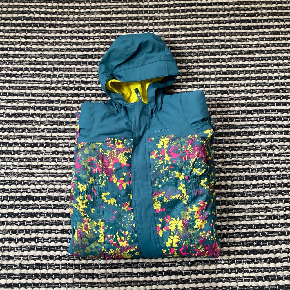 🌿L.L. Bean Kids Insulated Multicolored Floral Grow Cuffs Snowsuit 3T